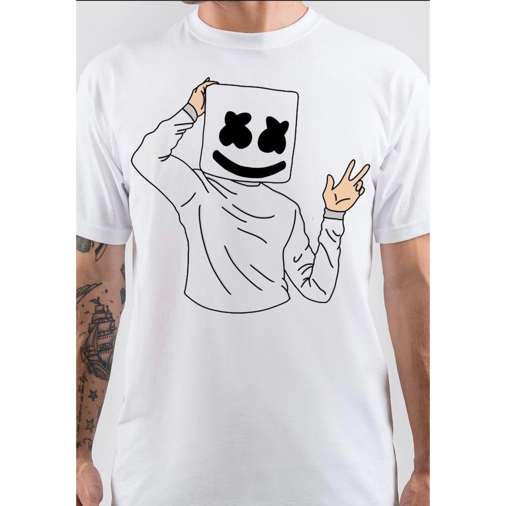 Marshmello Cartoon Shirt, Marshmello Gift For Fans